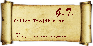 Gilicz Trajánusz névjegykártya
